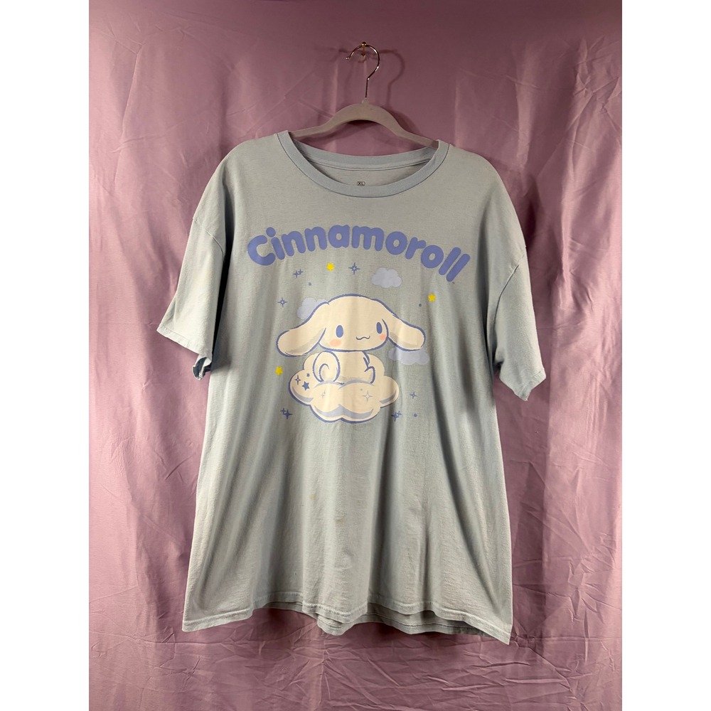 Sanrio Cinnamoroll Graphic T-Shirt Light Blue Ripple Junction XL Kawaii Tee